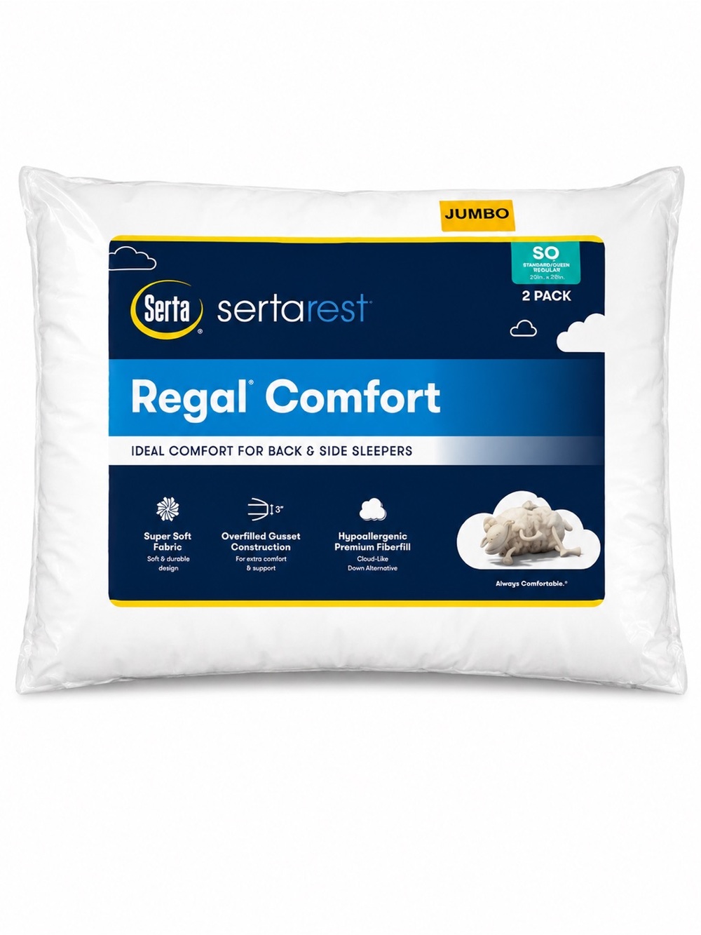 Serta Comfort Queen Pillow 2 Pack